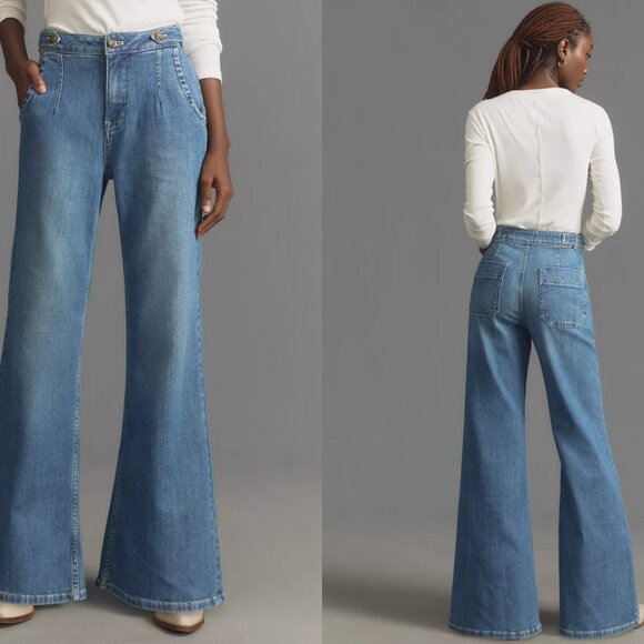 PILCRO ANTHROPOLOGIE Tower Flare Mid-Rise Jeans (sz29) - Picture 1 of 15